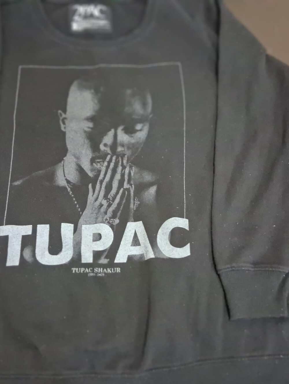 Black Graphic Crewneck Sweatshirt with Bold Front Print